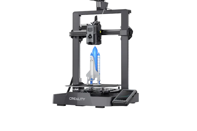 3D tiskárna Creality Ender-3 V3 KE tiskne model raketoplánu
